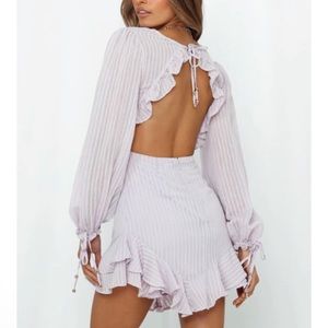 Valiant Chiffon Ruffle Dress in Lavender